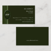 Monogramm-Visitenkarte Visitenkarte (Vorne/Hinten)