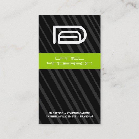 Monogramm-Visitenkarte Visitenkarte (Vorderseite)