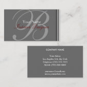 Monogramm-Visitenkarte Visitenkarte (Vorne/Hinten)