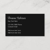 Monogramm-Visitenkarten der klassischen Führungskr Visitenkarte (Rückseite)