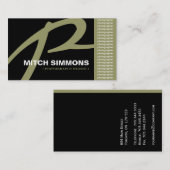 Monogramm-Visitenkarten Visitenkarte (Vorne/Hinten)