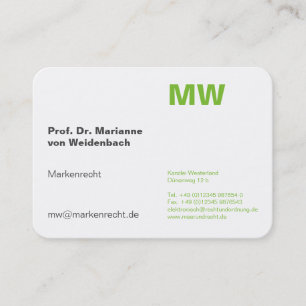 Monogramm Visitenkarten Visitenkarte