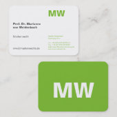 Monogramm Visitenkarten Visitenkarte (Vorne/Hinten)