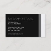 Monogramm-Visitenkarten Visitenkarte (Rückseite)