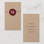 Monogramm-Visitenkarten Visitenkarte (Vorne/Hinten)