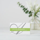 Monogramm-Visitenkarten Visitenkarte (Stehend Vorderseite)