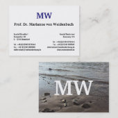 Monogramm Visitenkarten Visitenkarte (Vorne/Hinten)