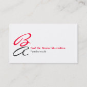 Monogramm Visitenkarten Visitenkarte (Rückseite)