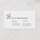 Monogramm Visitenkarten Visitenkarte (Vorderseite)