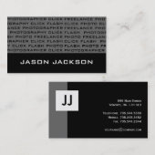 Monogramm-Visitenkarten Visitenkarte (Vorne/Hinten)