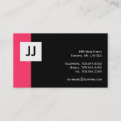 Monogramm-Visitenkarten Visitenkarte (Rückseite)