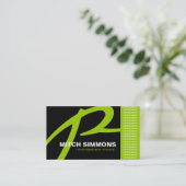 Monogramm-Visitenkarten Visitenkarte (Stehend Vorderseite)