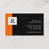 Monogramm-Visitenkarten Visitenkarte (Rückseite)