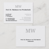Monogramm Visitenkarten Visitenkarte (Vorne/Hinten)