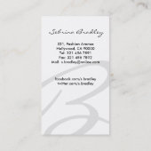 Monogramm - Visitenkarten Visitenkarte (Rückseite)