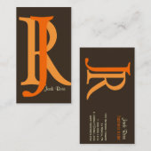 Monogramm-Visitenkarten Visitenkarte (Vorne/Hinten)