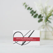 Monogramm-Visitenkarten Visitenkarte (Stehend Vorderseite)