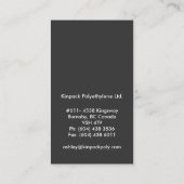 Monogramm-Visitenkarten Visitenkarte (Rückseite)