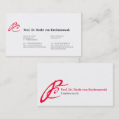 Monogramm Visitenkarten Visitenkarte (Vorne/Hinten)