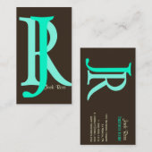 Monogramm-Visitenkarten Visitenkarte (Vorne/Hinten)