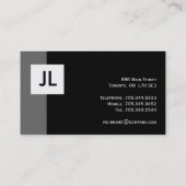 Monogramm-Visitenkarten Visitenkarte (Rückseite)