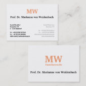 Monogramm Visitenkarten Visitenkarte (Vorne/Hinten)