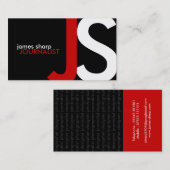 Monogramm-Visitenkarten Visitenkarte (Vorne/Hinten)