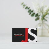 Monogramm-Visitenkarten Visitenkarte (Stehend Vorderseite)