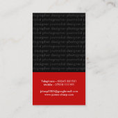 Monogramm-Visitenkarten Visitenkarte (Rückseite)