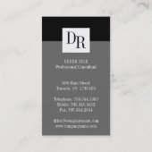 Monogramm-Visitenkarten Visitenkarte (Rückseite)