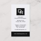 Monogramm-Visitenkarten Visitenkarte (Rückseite)