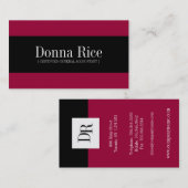 Monogramm-Visitenkarten Visitenkarte (Vorne/Hinten)