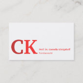 Monogramm Visitenkarten Visitenkarte (Rückseite)