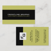 Monogramm-Visitenkarten Visitenkarte (Vorne/Hinten)