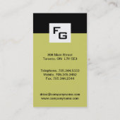 Monogramm-Visitenkarten Visitenkarte (Rückseite)