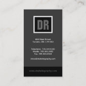 Monogramm-Visitenkarten Visitenkarte (Rückseite)