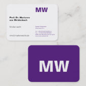 Monogramm Visitenkarten Visitenkarte (Vorne/Hinten)