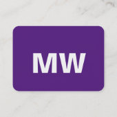 Monogramm Visitenkarten Visitenkarte (Rückseite)