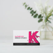 Monogramm-Visitenkarten Visitenkarte (Stehend Vorderseite)