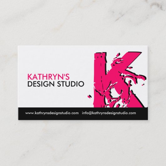 Monogramm-Visitenkarten Visitenkarte (Vorderseite)