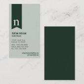 Monogramm-Visitenkarten Visitenkarte (Vorne/Hinten)