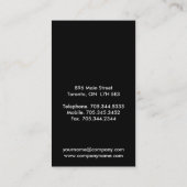 Monogramm-Visitenkarten Visitenkarte (Rückseite)