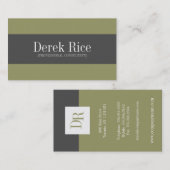 Monogramm-Visitenkarten Visitenkarte (Vorne/Hinten)