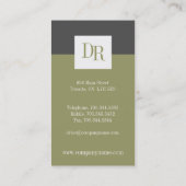 Monogramm-Visitenkarten Visitenkarte (Rückseite)