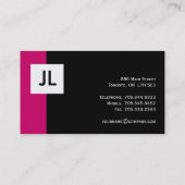 Monogramm-Visitenkarten Visitenkarte (Rückseite)