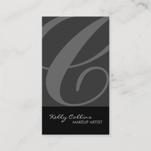 Monogramm-Visitenkarten Visitenkarte (Vorderseite)