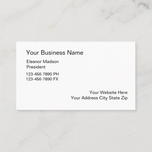 Monogramm-Visitenkarten Visitenkarte (Rückseite)