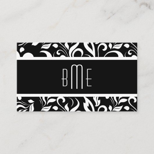 Monogramm-Visitenkarten Visitenkarte (Vorderseite)