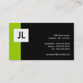 Monogramm-Visitenkarten Visitenkarte (Rückseite)