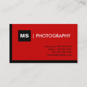 Monogramm-Visitenkarten Visitenkarte (Rückseite)